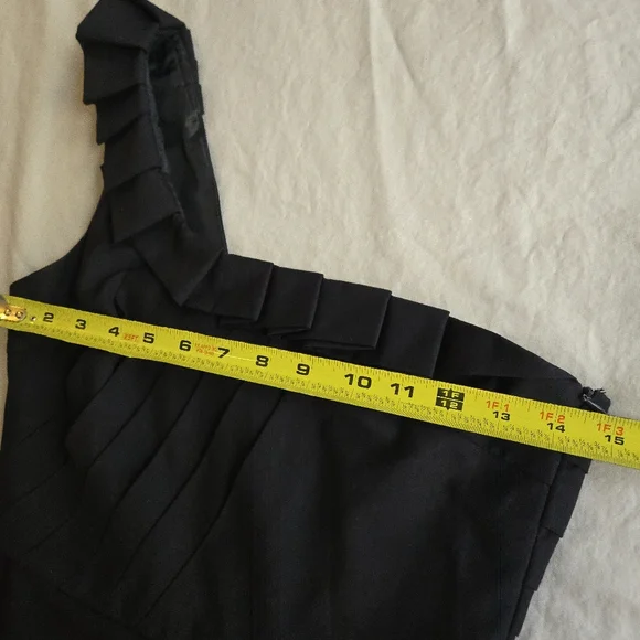 MM Couture One-Shoulder Black Cocktail Dress - Picture 6 of 11